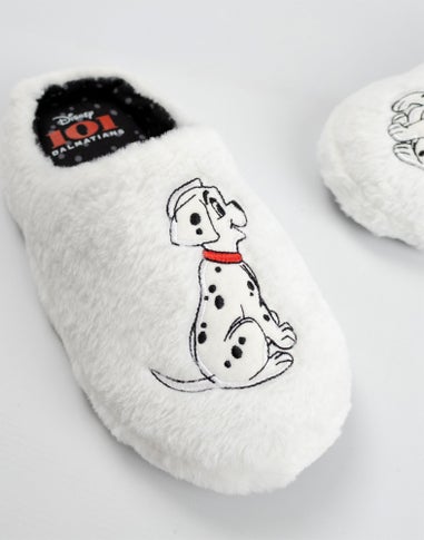 Vanilla Underground Disney 101 Dalmatians Adult White Mule Slippers
