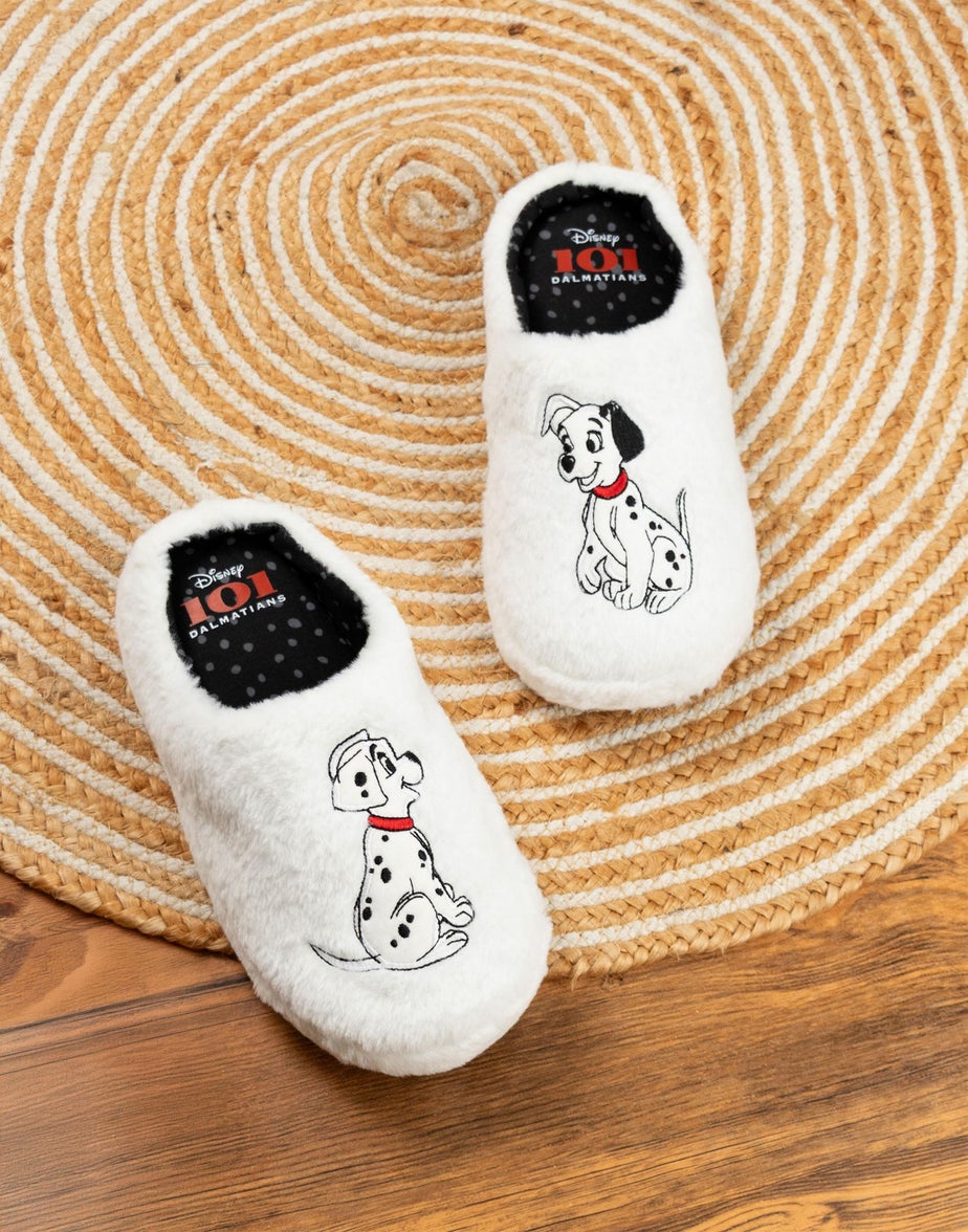 Vanilla Underground Disney 101 Dalmatians Adult White Mule Slippers