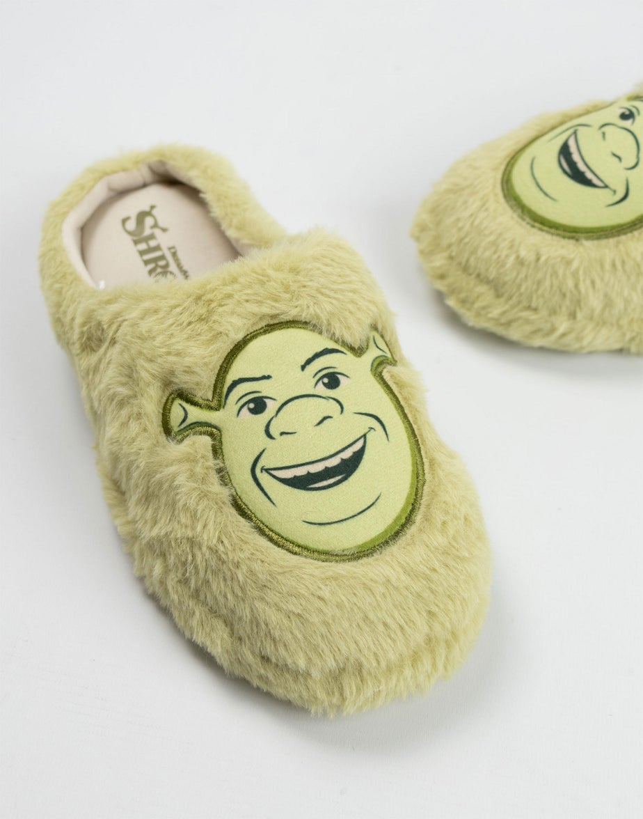 Vanilla Underground Shrek Adult Green Mule Slippers