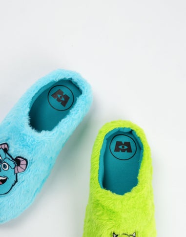 Vanilla Underground Disney Monsters Inc Adult Blue Mule Slippers