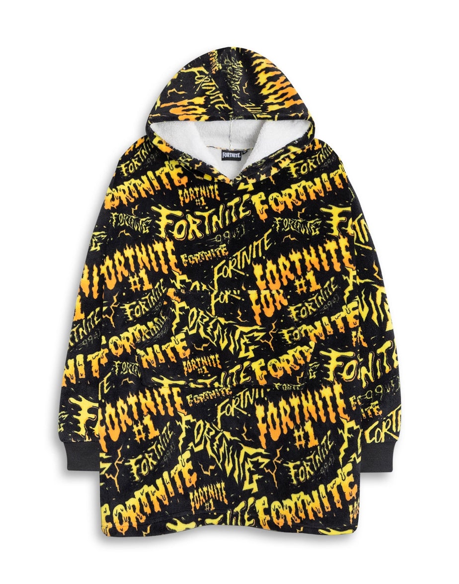 Vanilla Underground Fortnite Kids Black Blanket Hoodie