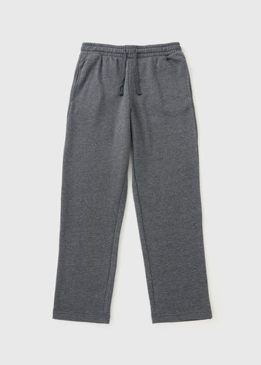 Light Grey Relaxed Straight Jogging Bottoms
