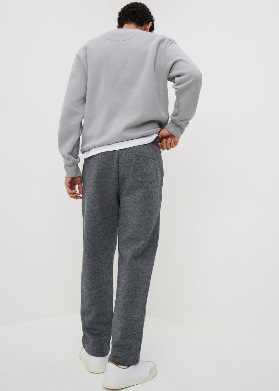 Light Grey Relaxed Straight Jogging Bottoms