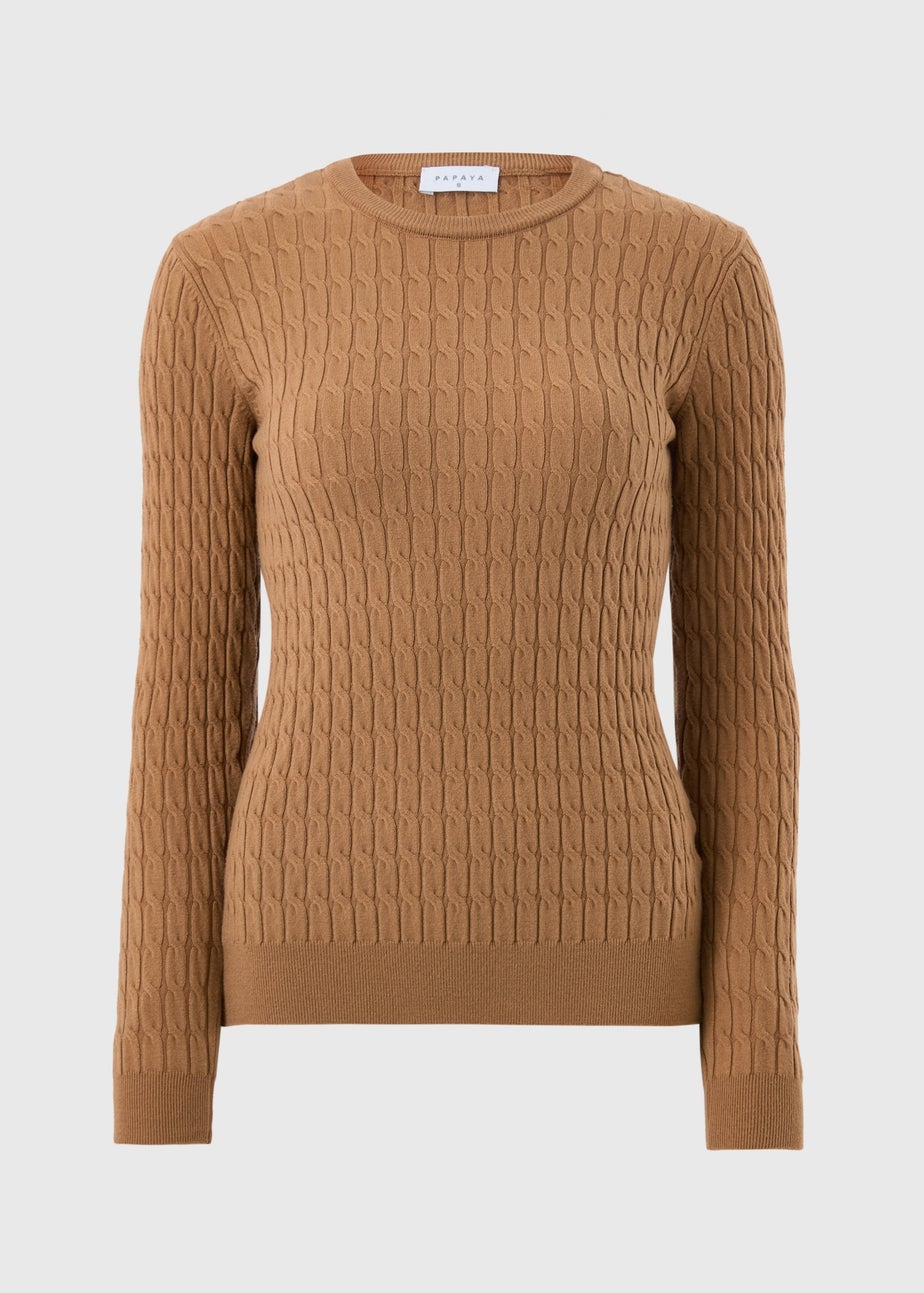 Camel Baby Cable Jumper