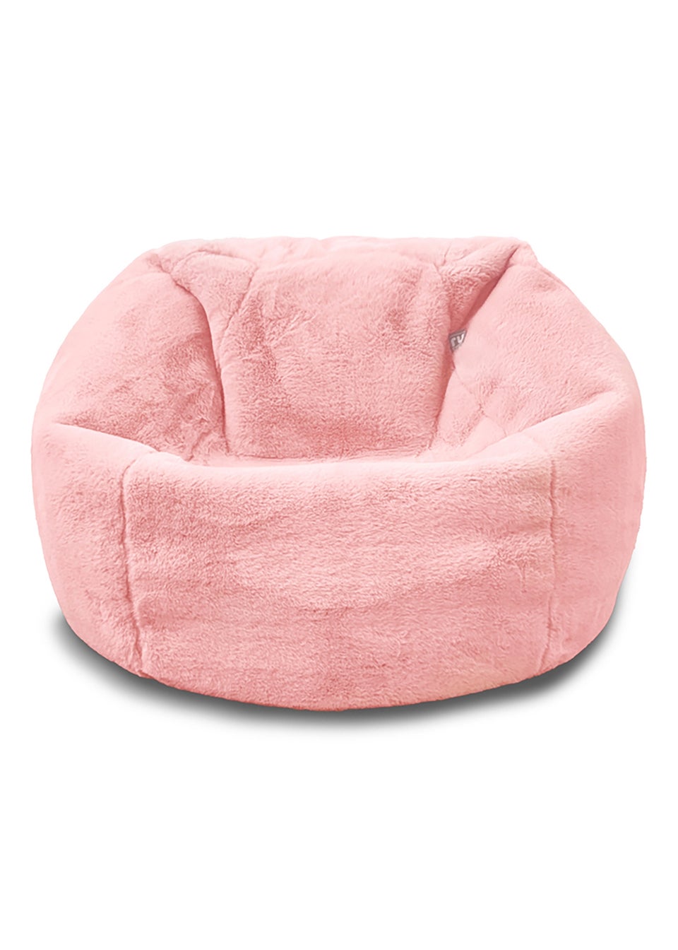rucomfy Faux Fur Kids Slouchbag Dusky Pink Beanbag