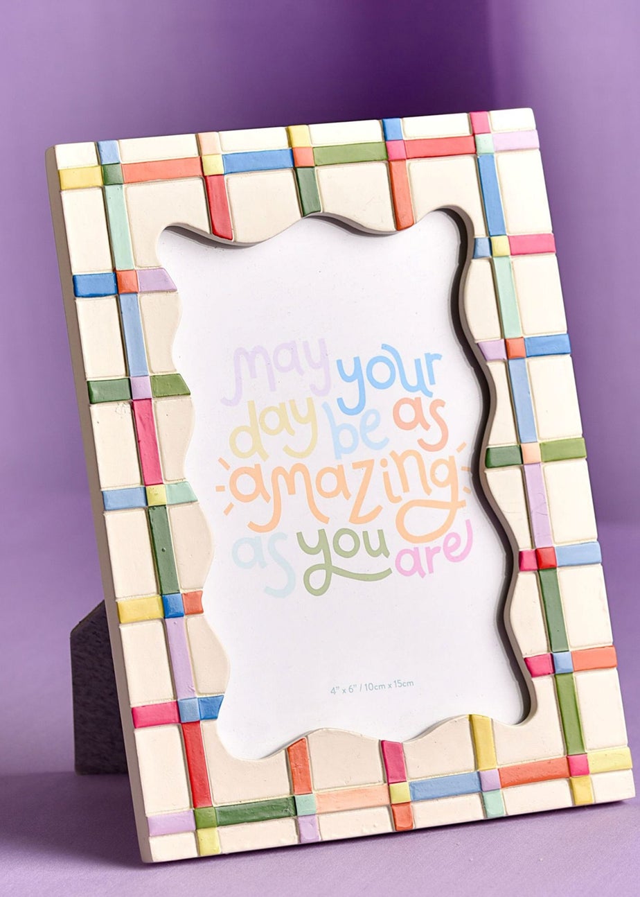 Raspberry Blossom Multi-coloured Resin Photo Frame