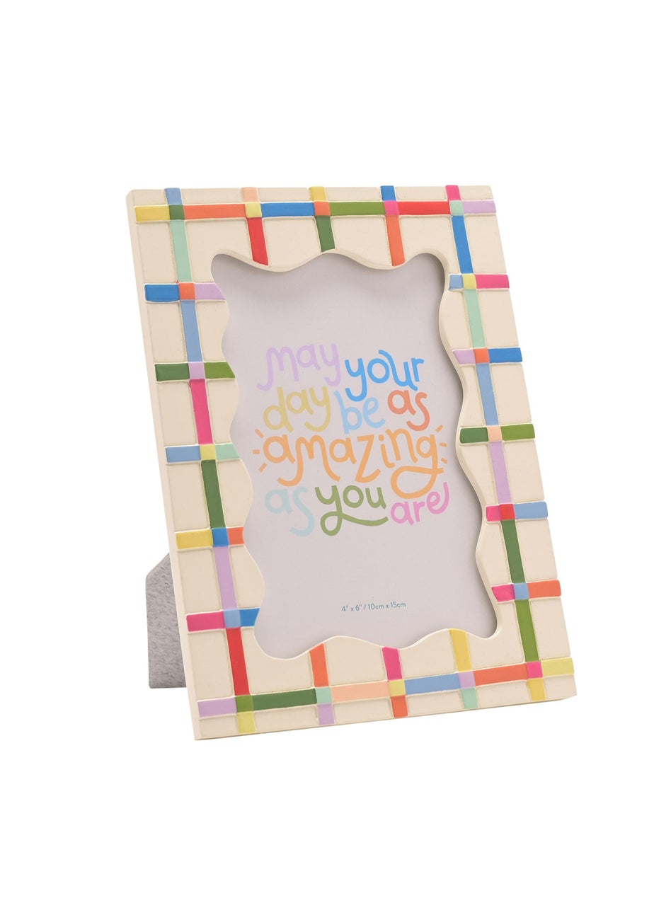 Raspberry Blossom Multi-coloured Resin Photo Frame