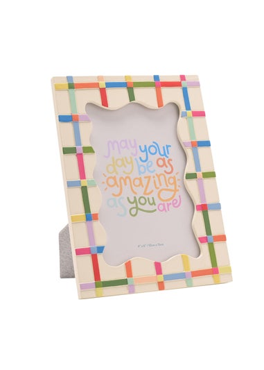 Raspberry Blossom Multi-coloured Resin Photo Frame