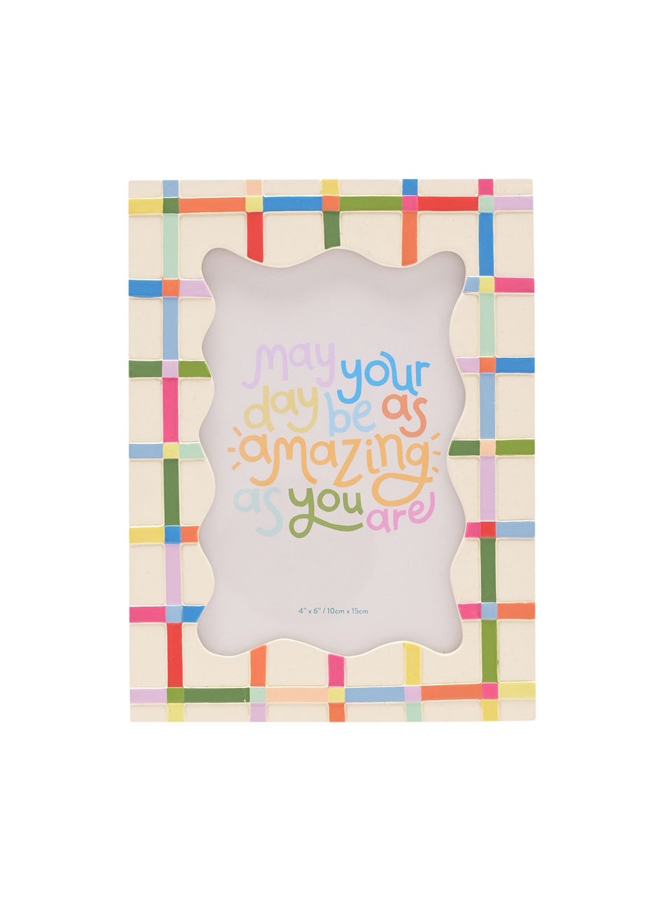 Raspberry Blossom Multi-coloured Resin Photo Frame