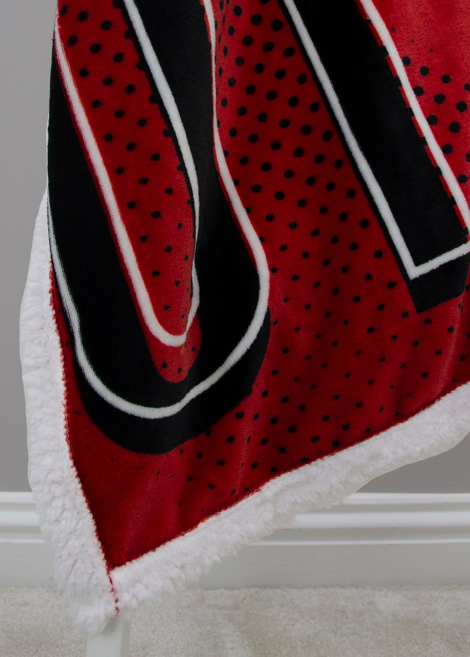 Manchester United Red Stacked Sherpa Fleece