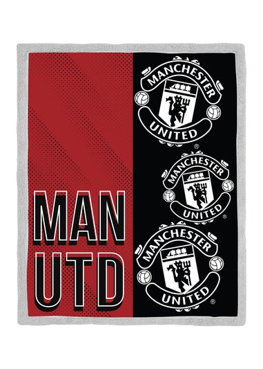 Manchester United Red Stacked Sherpa Fleece