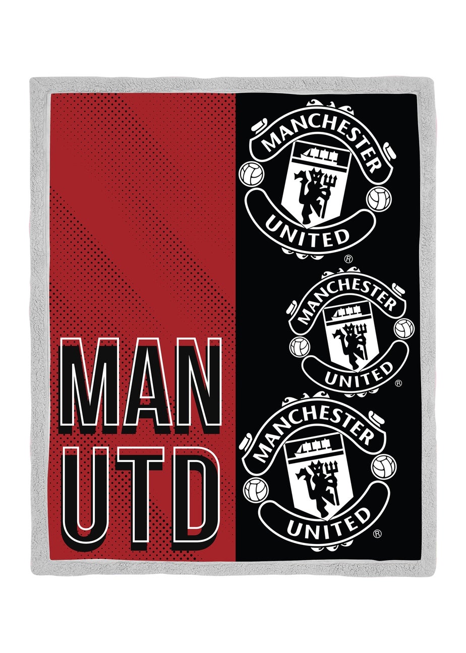 Manchester United Red Stacked Sherpa Fleece