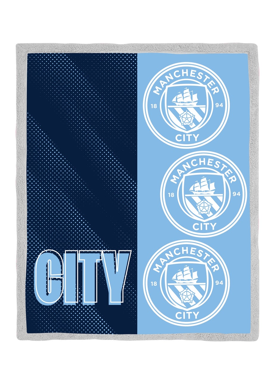 Manchester City Blue Tackle Sherpa Fleece