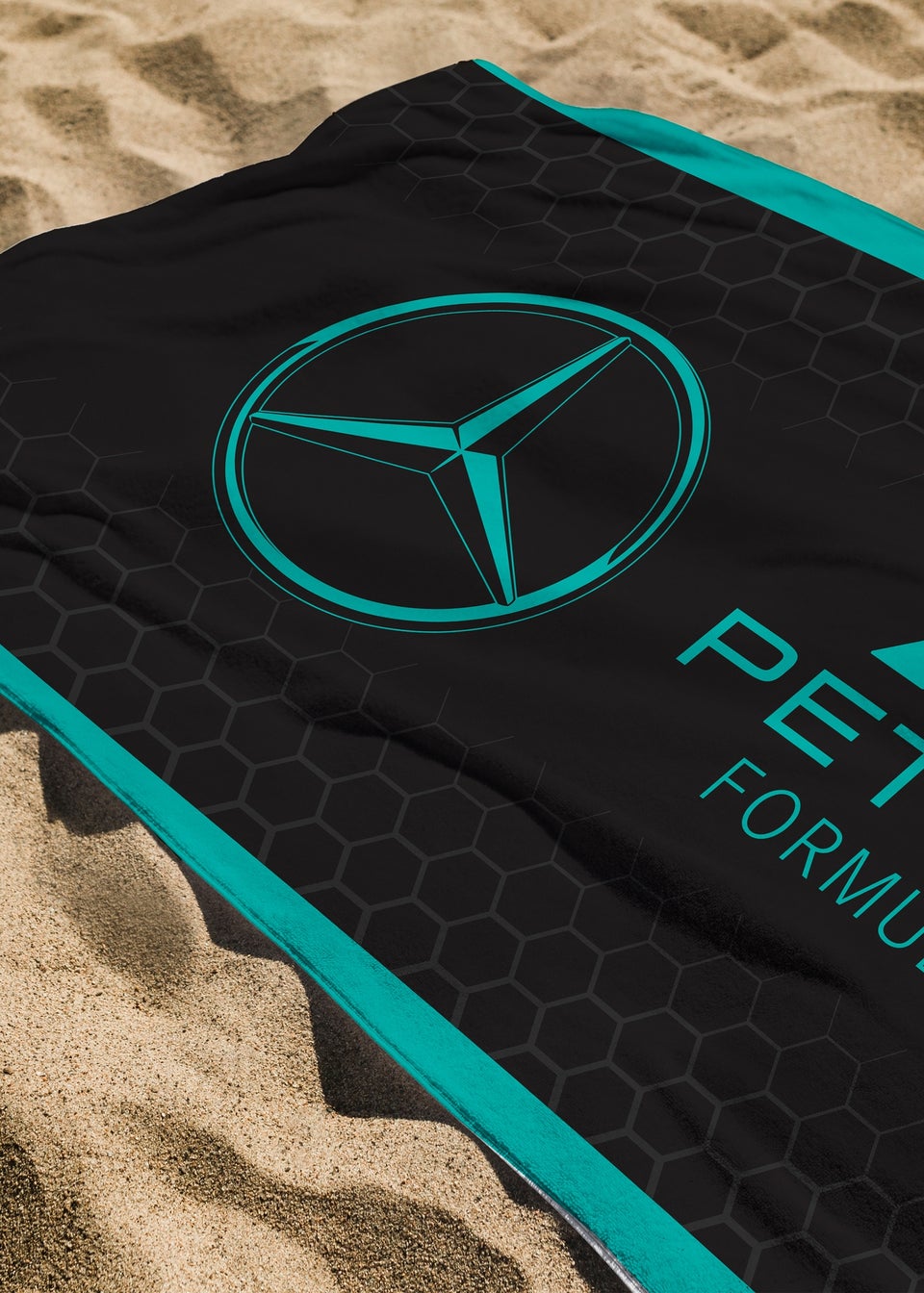Mercedes Lines Black Towel
