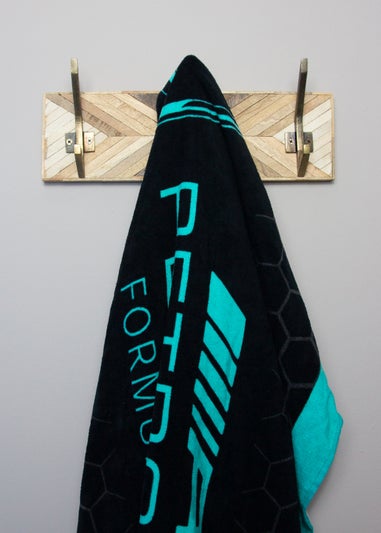Mercedes Lines Black Towel