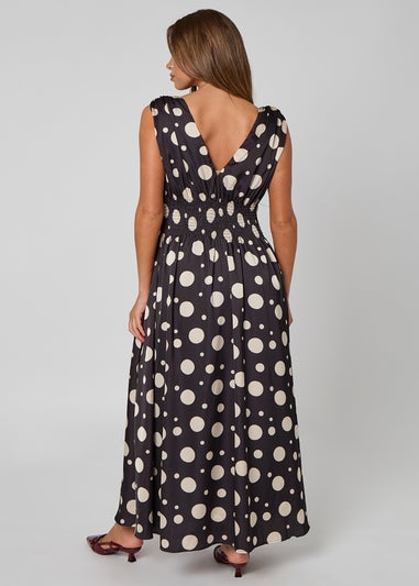 Urban Bliss Black Spot Elasticated Maxi dress