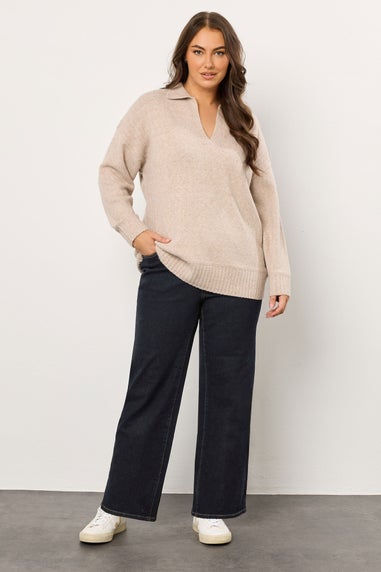 Evans Curve Indigo Blue Premium Wide Leg Jeans