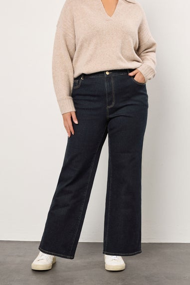 Evans Curve Indigo Blue Premium Wide Leg Jeans