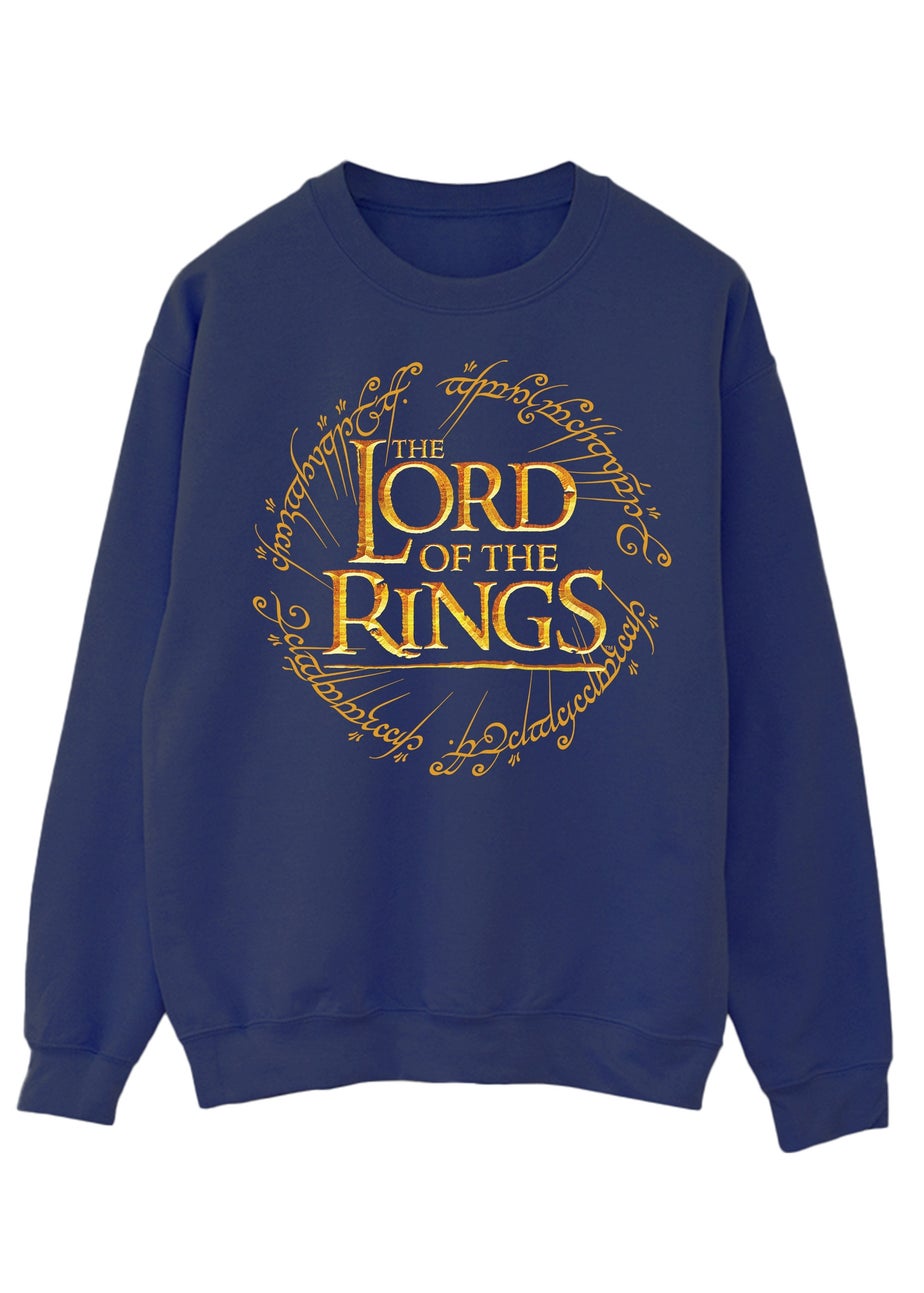 Lord Of The Rings Logo Navy Graphic Sweatshirt