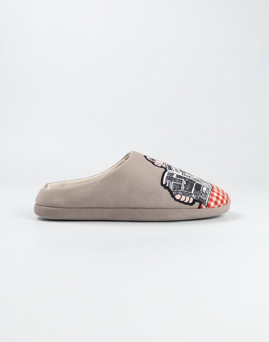 Wallace & Gromit Adult Grey Mule Slippers