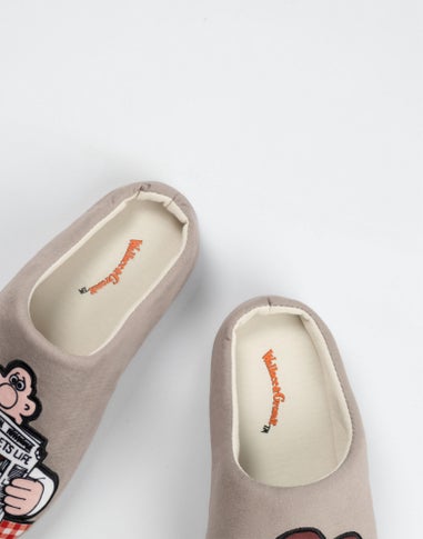 Wallace & Gromit Adult Grey Mule Slippers