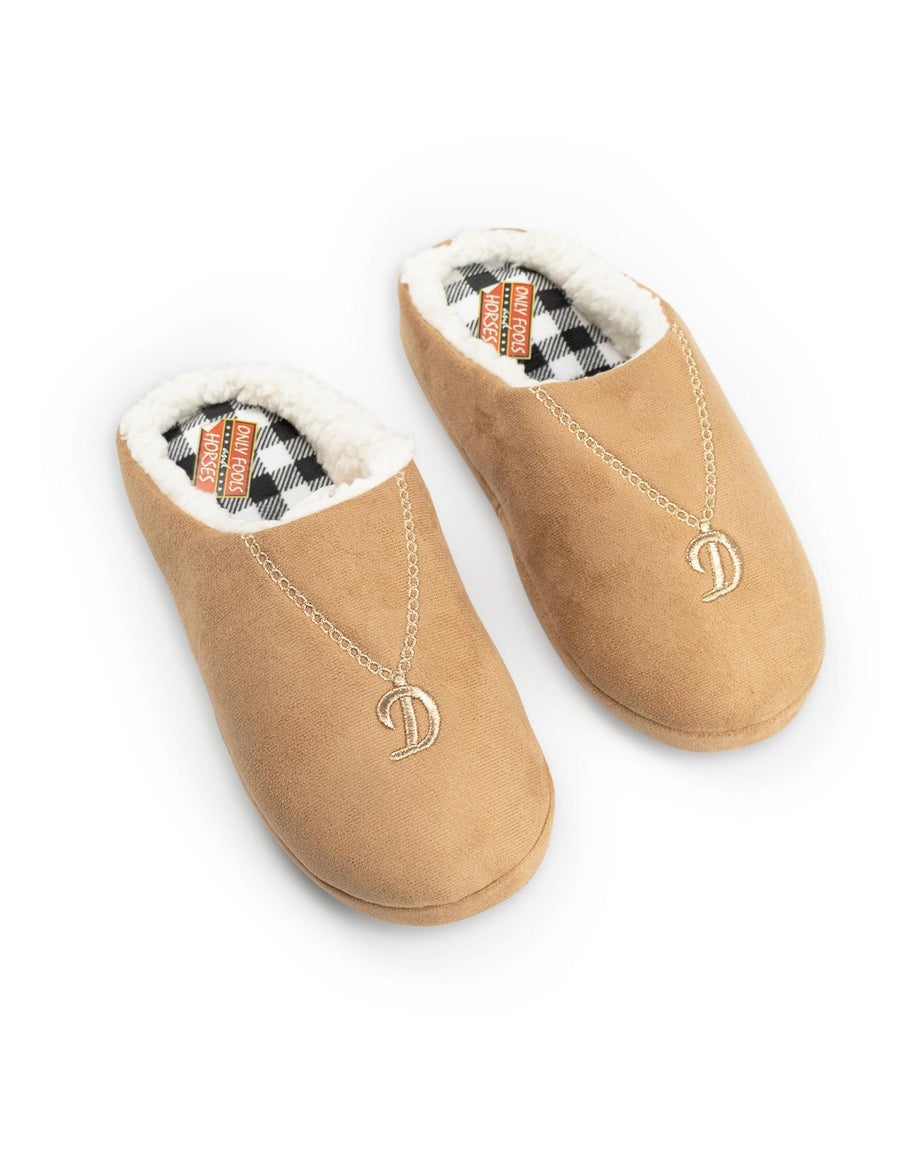 Only Fools & Horses Adult Tan Mule Slippers