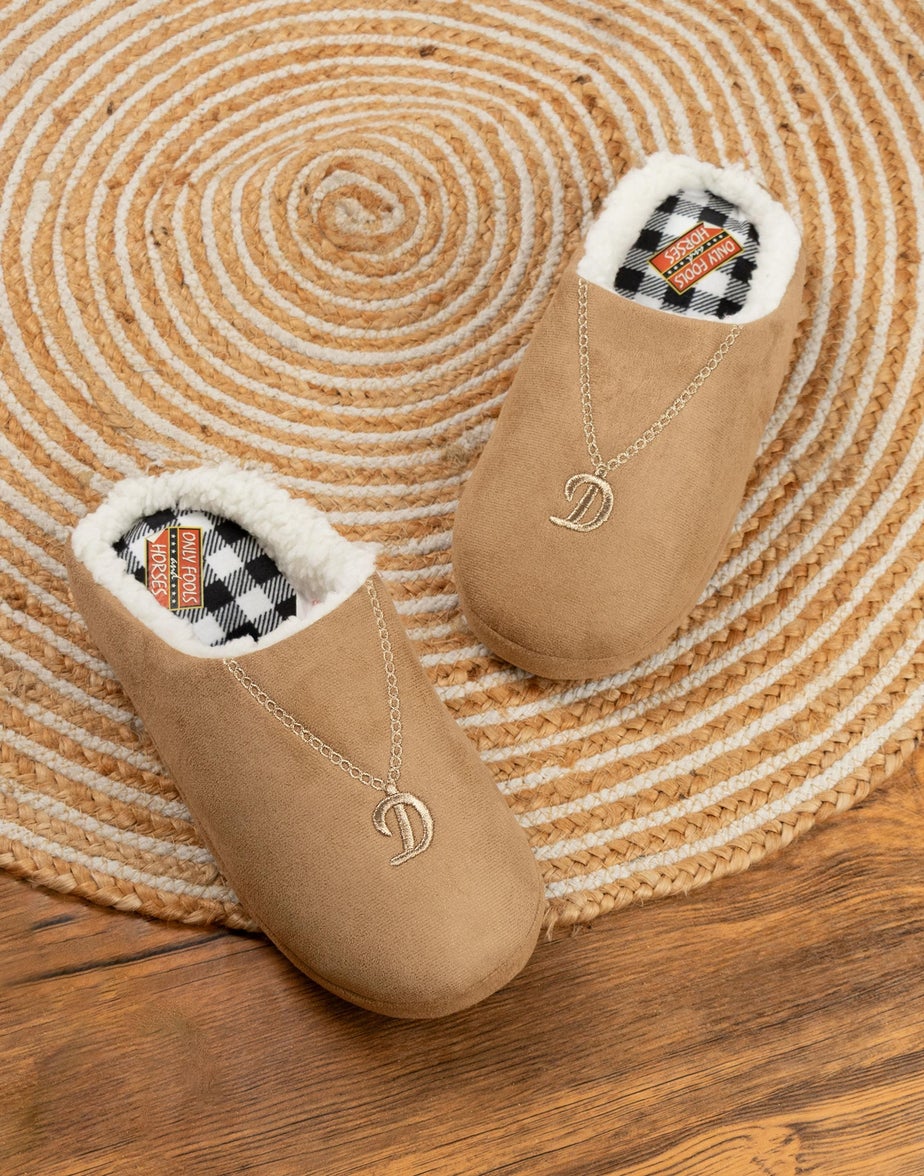 Only Fools & Horses Adult Tan Mule Slippers