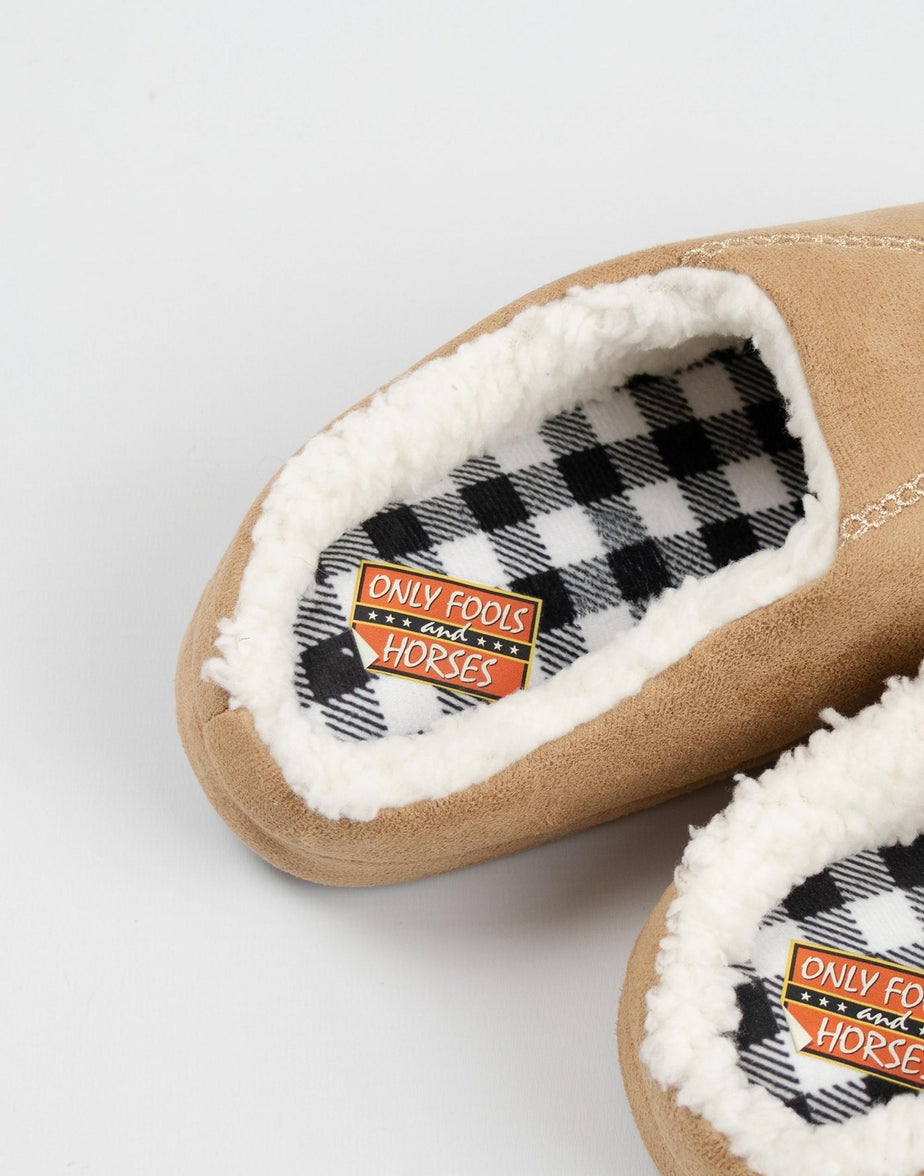Only Fools & Horses Adult Tan Mule Slippers
