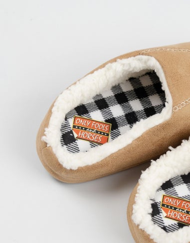 Only Fools & Horses Adult Tan Mule Slippers