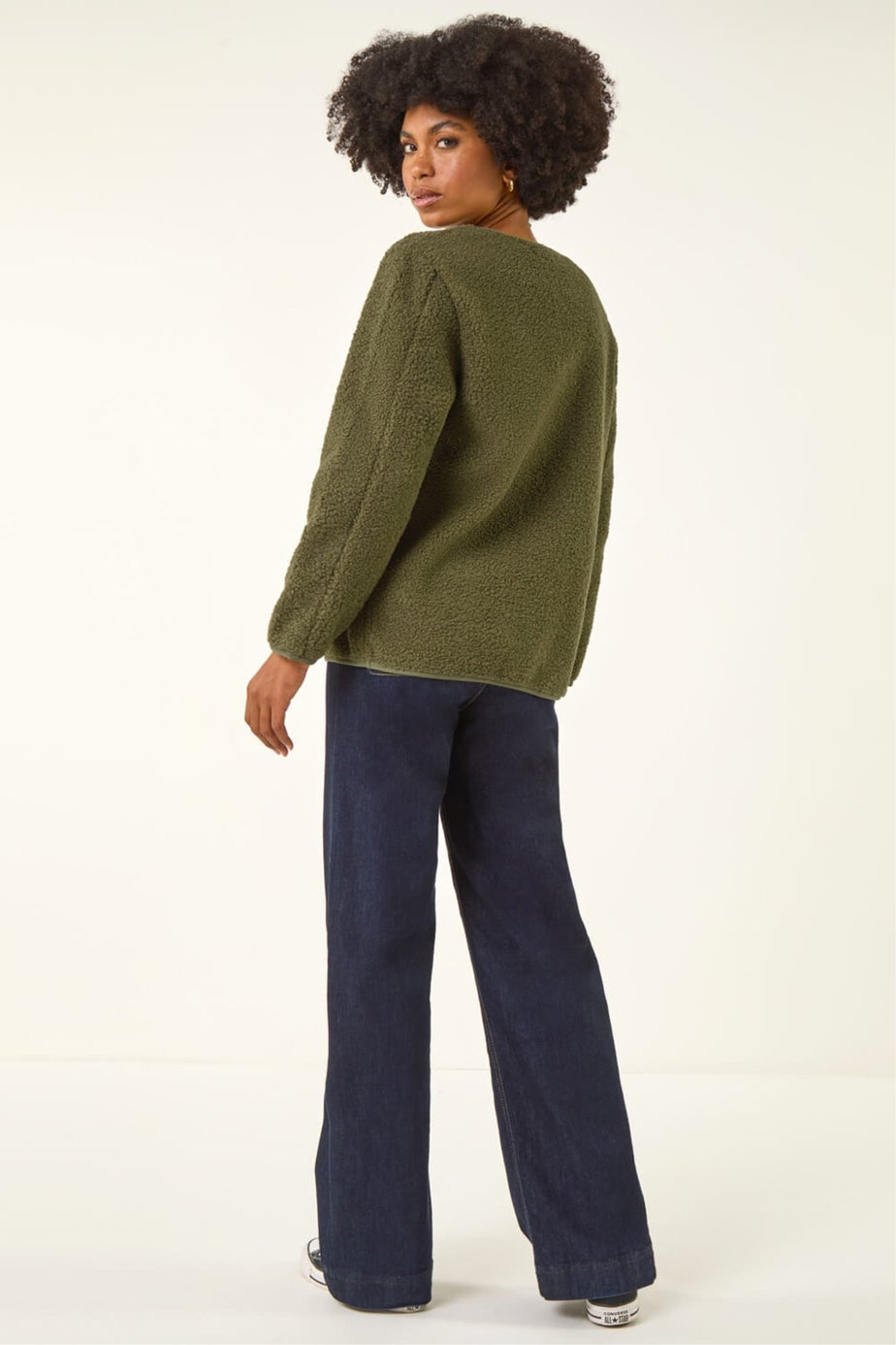 Roman Khaki Fleece Pocket Front Jacket