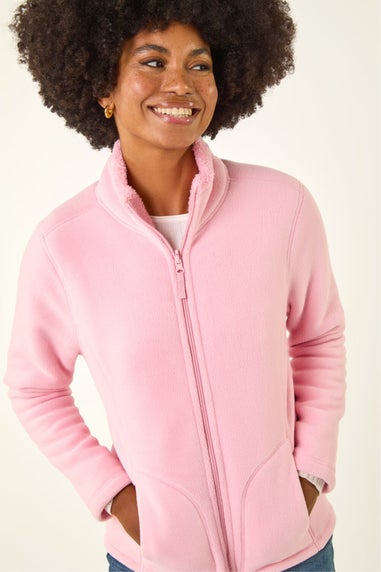 Roman Pink Reversible Fleece Zip Jacket