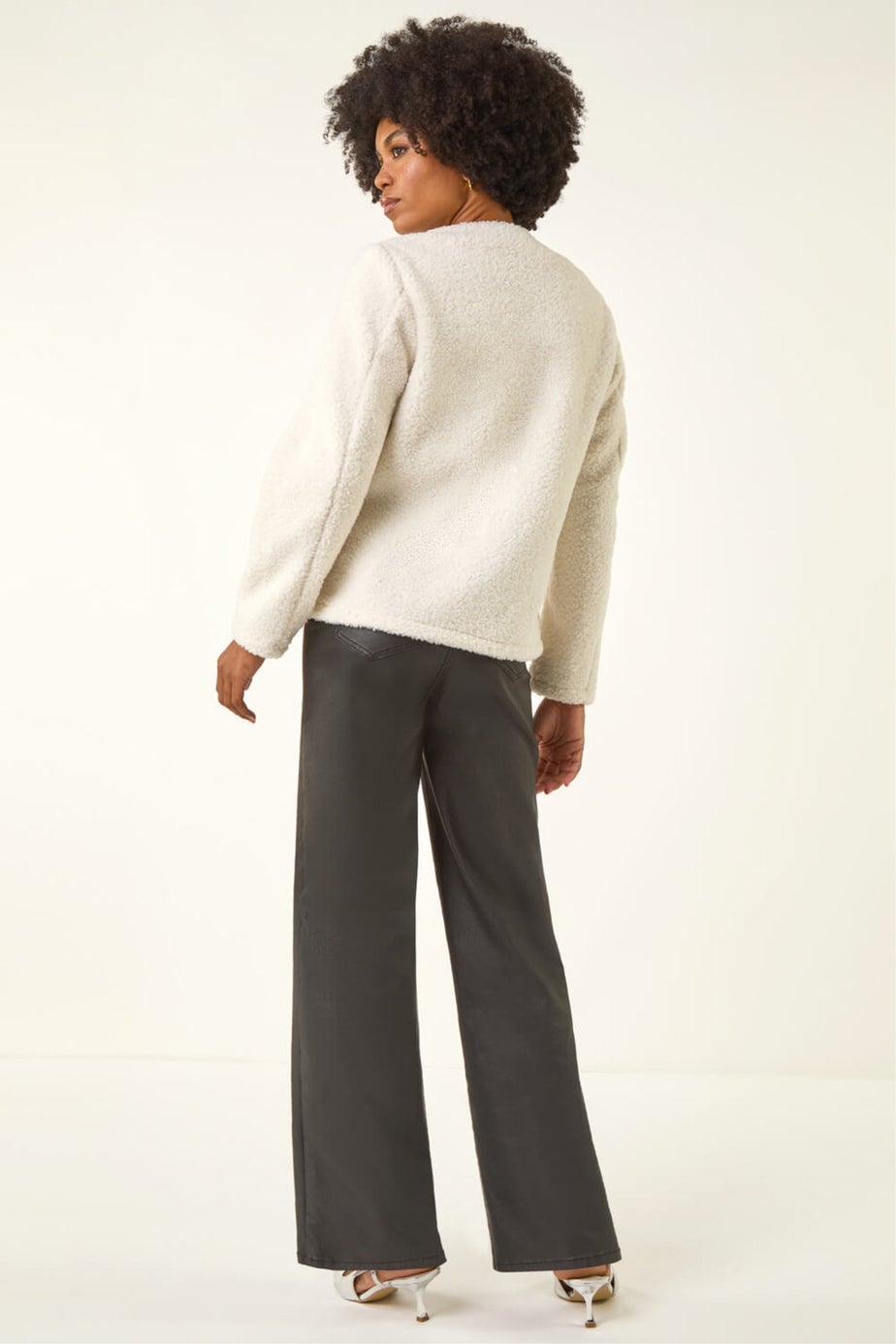 Roman Ivory Cosy Boucle Fleece Jacket