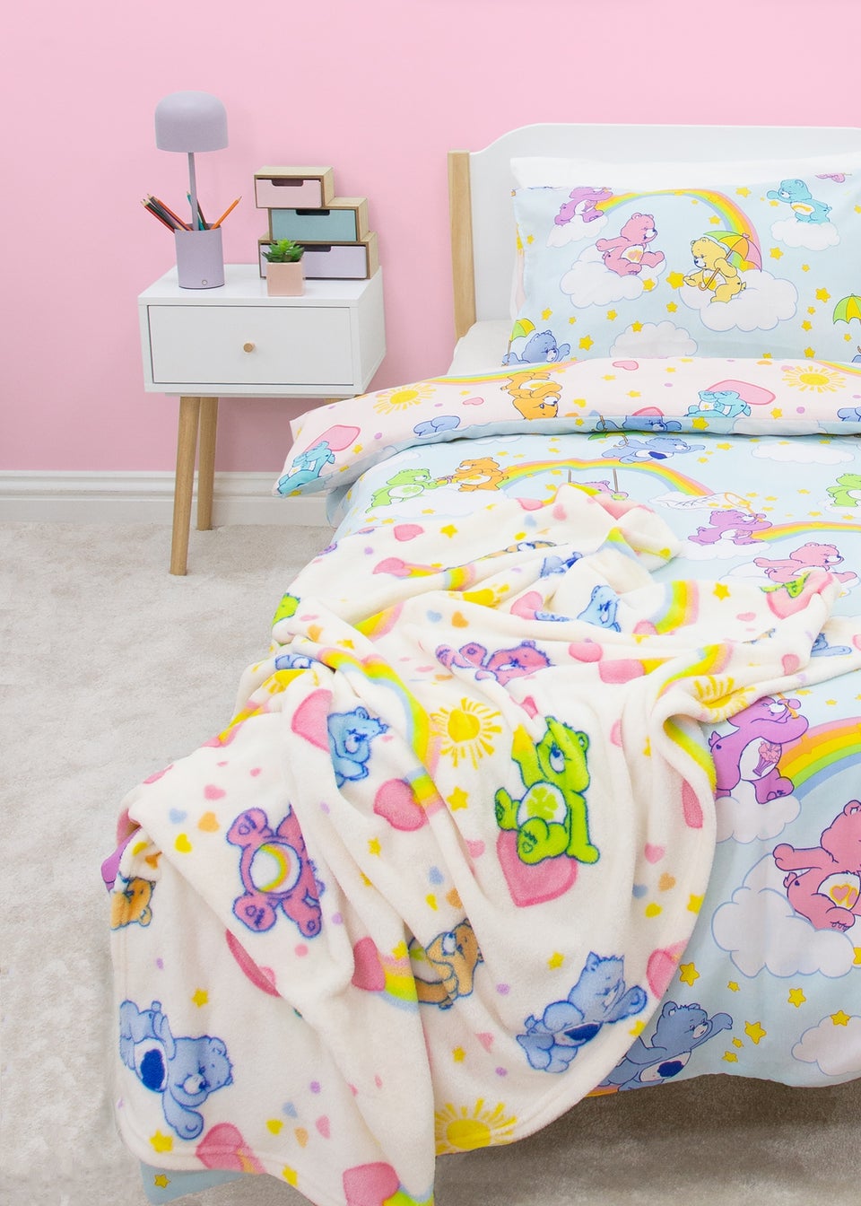 Care Bears Sunny Multicolour Fleece Blanket