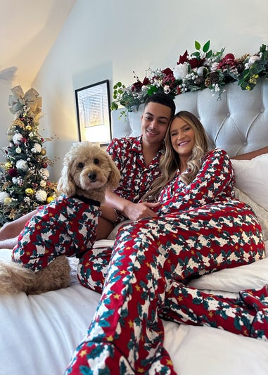 My Christmas Pyjamas Red Mistletoe & Wine Pet One-Piece Matching Pyjamas