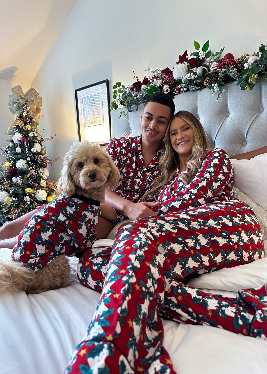 My Christmas Pyjamas Red Mistletoe & Wine Pet One-Piece Matching Pyjamas