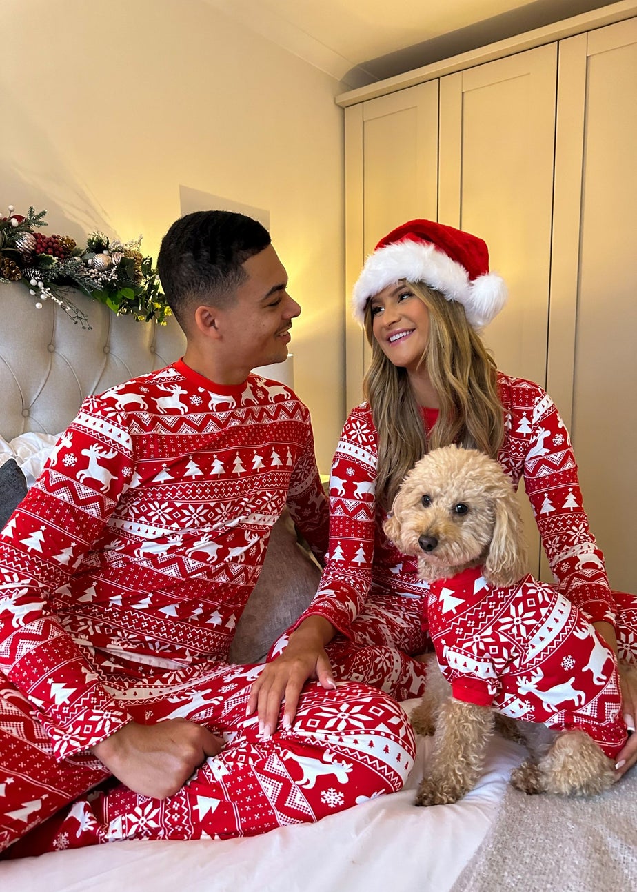 My Christmas Pyjamas Red Nativity Pet One-Piece Matching Pyjamas