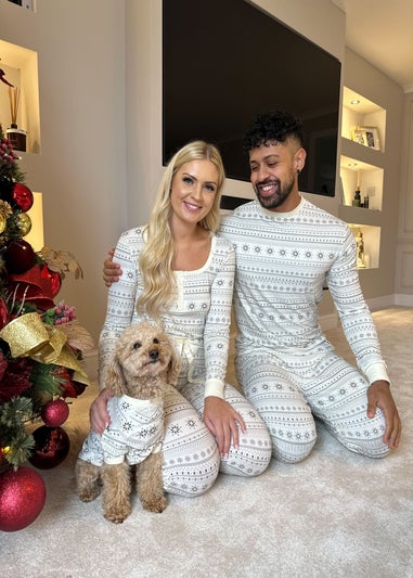 My Christmas Pyjamas Cream Snow White Pet One-Piece Matching Pyjamas