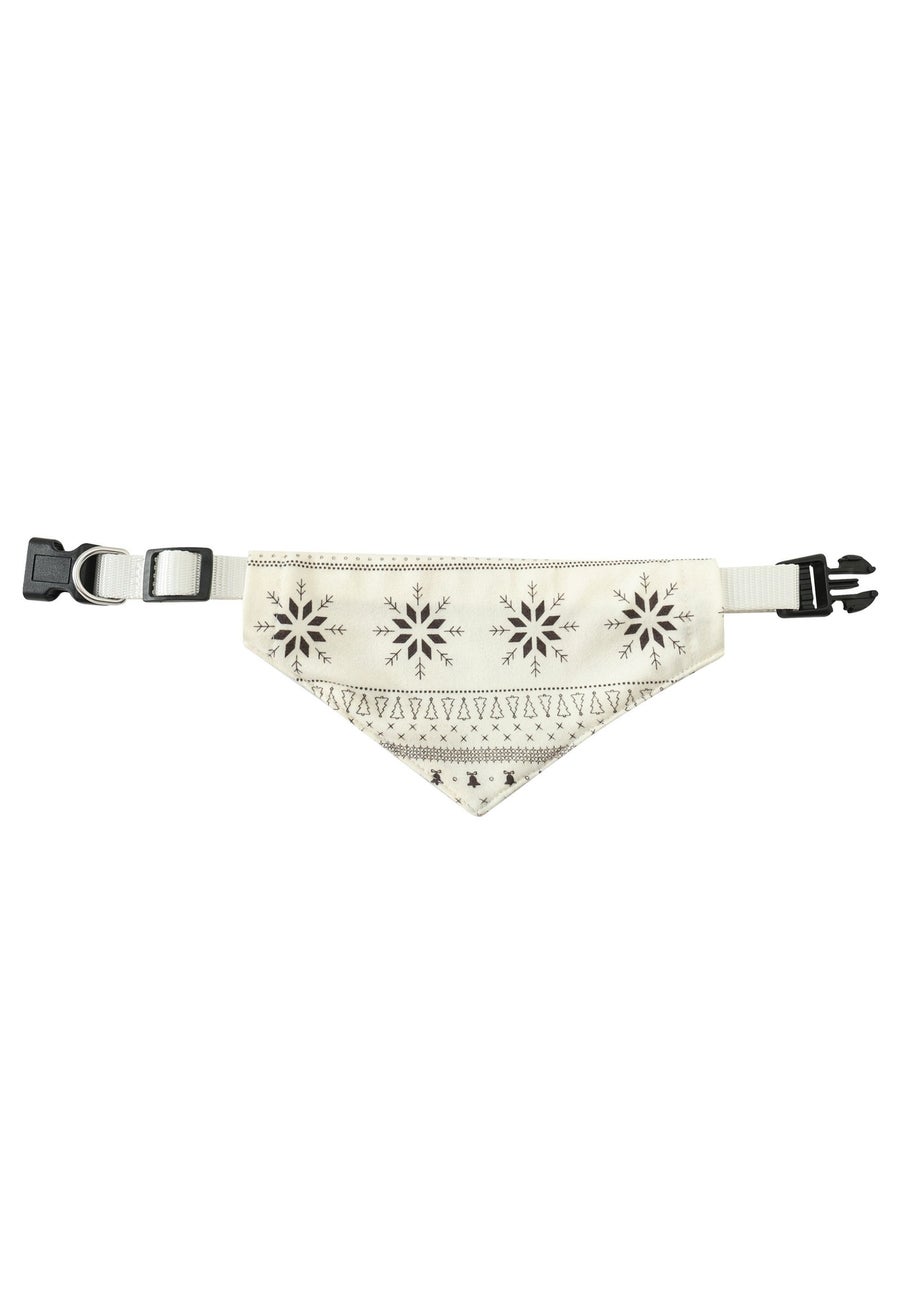 My Christmas Pyjamas Cream Snow White Pet Matching Bandana