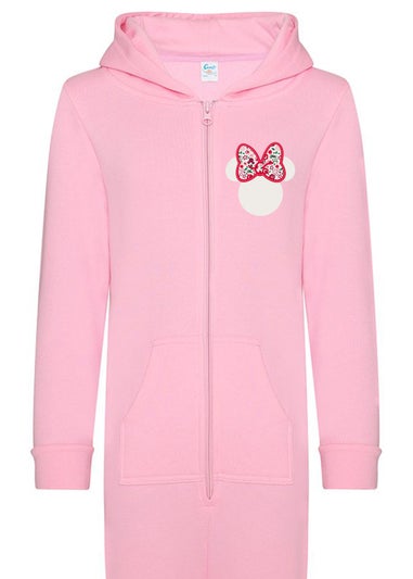 Disney Minnie Mouse Flowers Girls Pink Onesie (5-13 Years)