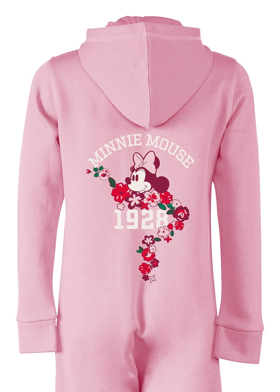 Disney Minnie Mouse Flowers Girls Pink Onesie (5-13 Years)