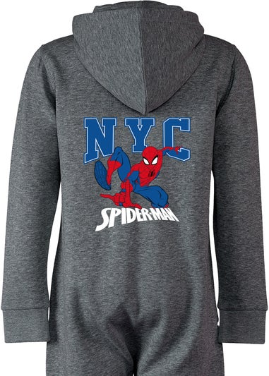 Marvel Spider-Man NYC Boys Grey Onesie (3-13 Years)