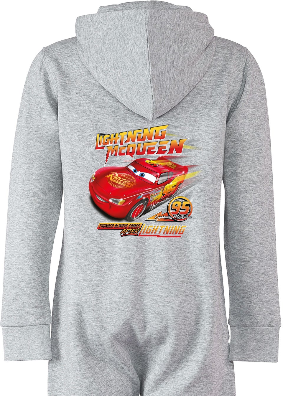 Disney Cars Lightning McQueen Boys Grey Onesie (5-13 Years)