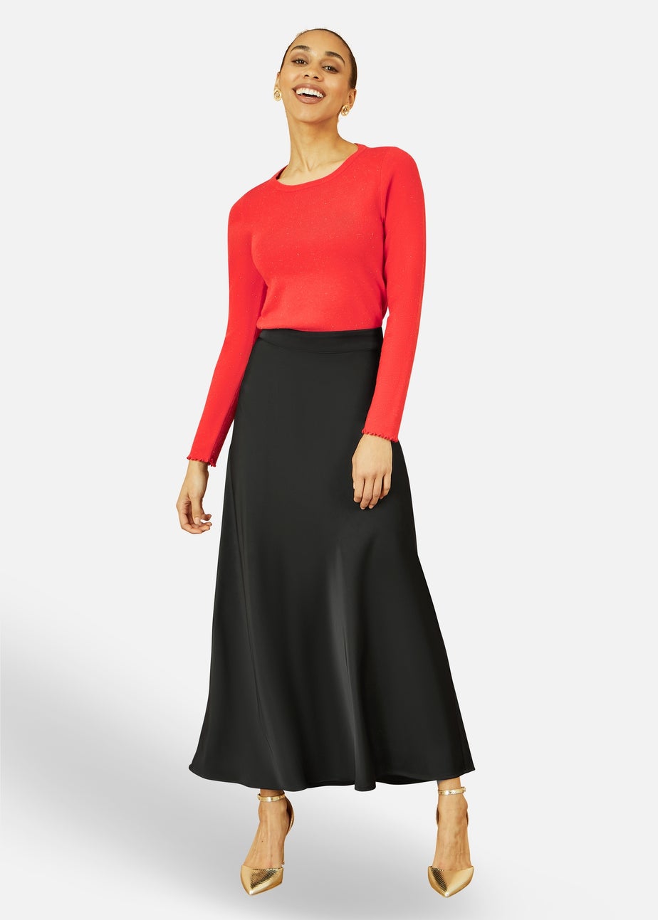 Yumi Red Sparkle Knit Jumper