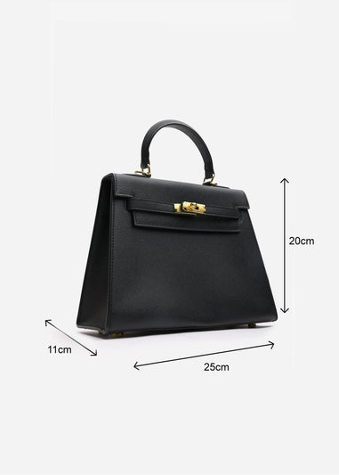 Where's That From Lluvia Black Mini Top Handle Tote Bag