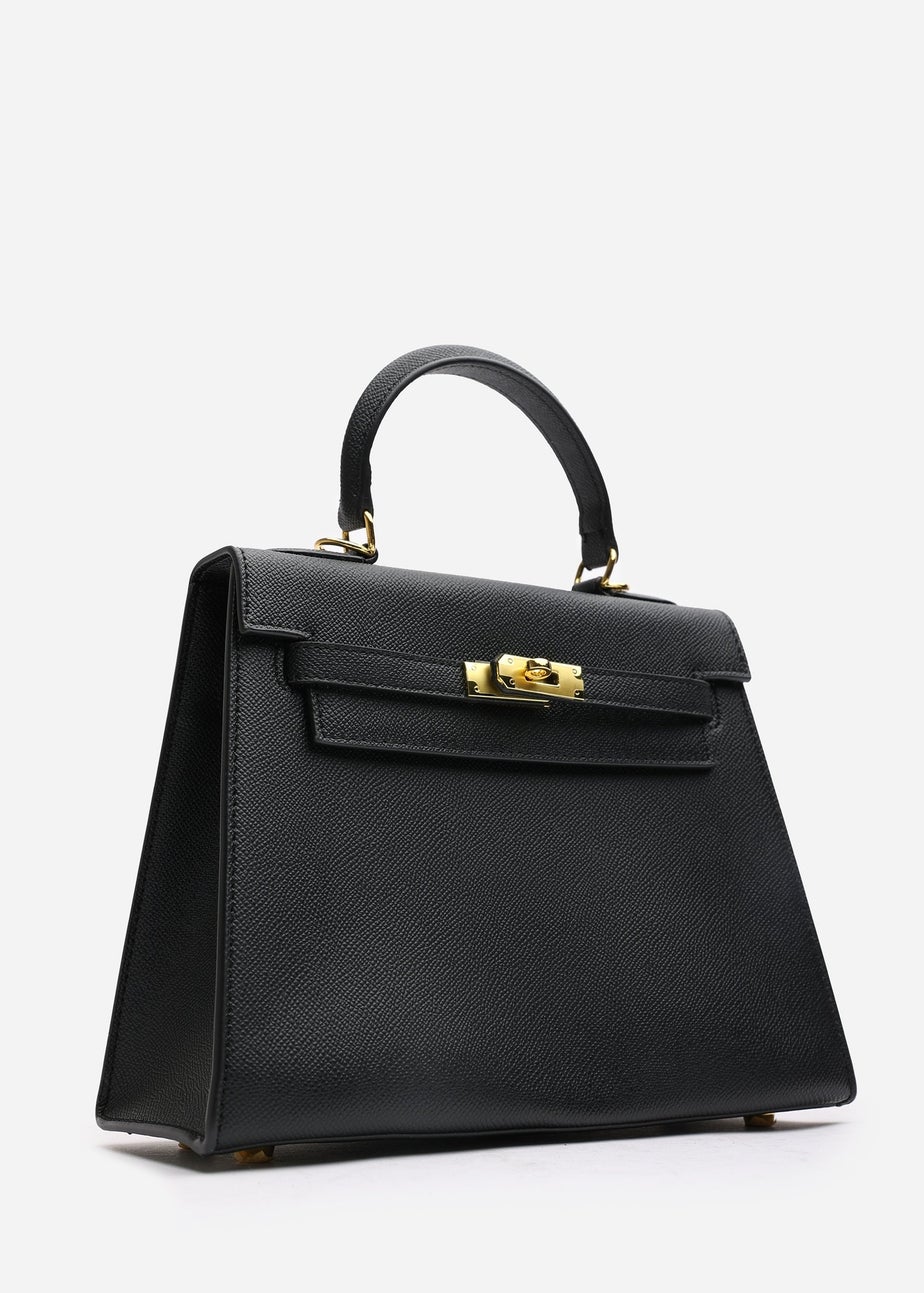 Where's That From Lluvia Black Mini Top Handle Tote Bag