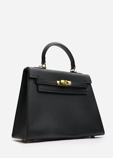 Where's That From Lluvia Black Mini Top Handle Tote Bag