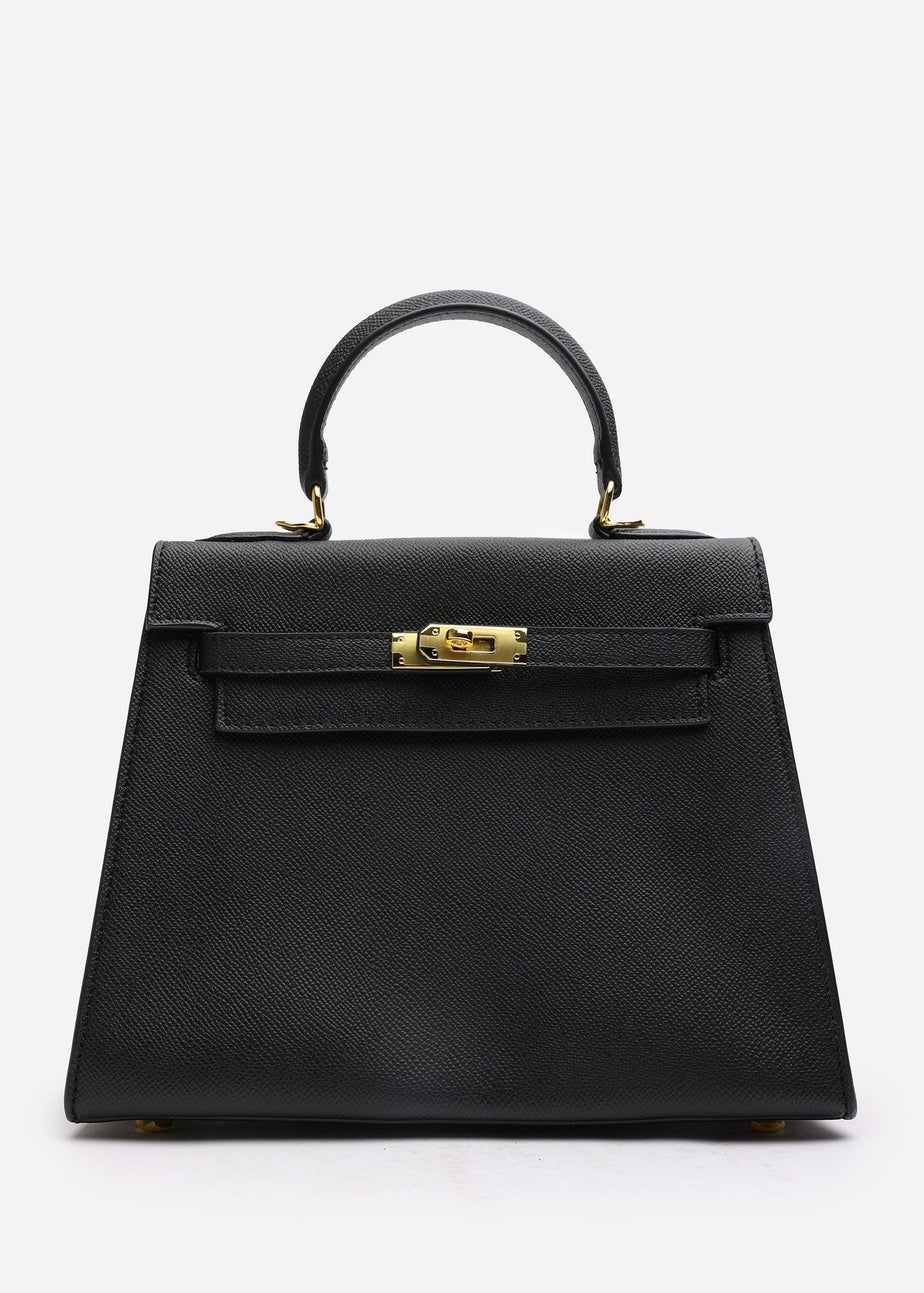 Where's That From Lluvia Black Mini Top Handle Tote Bag