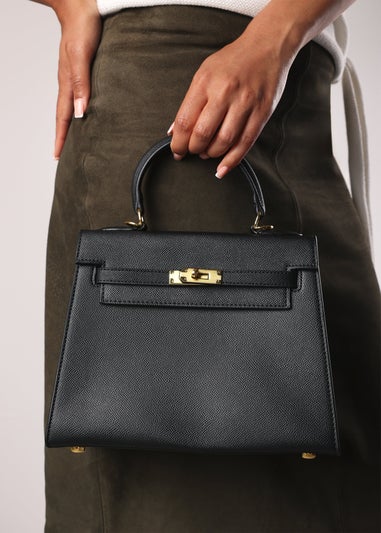 Where's That From Lluvia Black Mini Top Handle Tote Bag