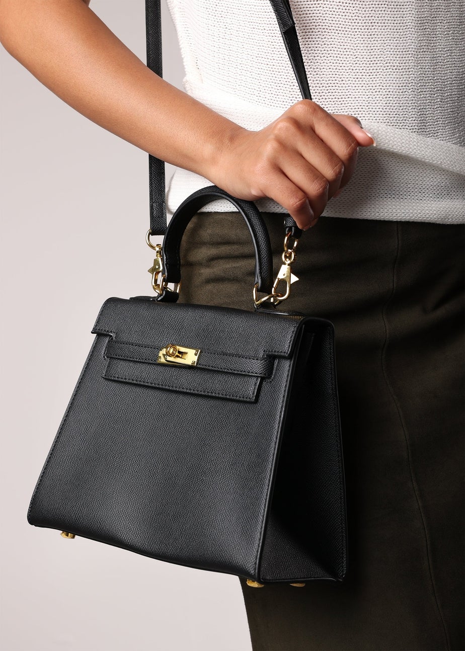 Where's That From Lluvia Black Mini Top Handle Tote Bag