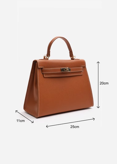 Where's That From Lluvia Tan Mini Top Handle Tote Bag